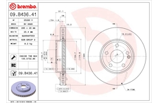 Brzdový kotouč BREMBO 09.B436.41