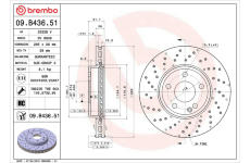 Brzdový kotouč BREMBO 09.B436.51