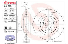 Brzdový kotouč BREMBO 09.B504.11