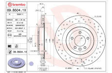 Brzdový kotouč BREMBO 09.B504.1X