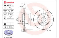 Brzdový kotouč BREMBO 09.B520.11