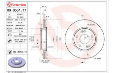 Brzdový kotouč BREMBO 09.B551.11