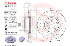 Brzdový kotouč BREMBO 09.B570.1X