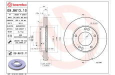 Brzdový kotouč BREMBO 09.B613.11