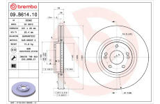 Brzdový kotouč BREMBO 09.B614.10