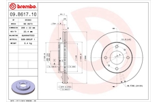 Brzdový kotouč BREMBO 09.B617.10