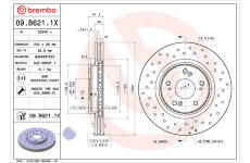 Brzdový kotúč BREMBO 09.B621.1X