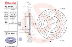 Brzdový kotouč BREMBO 09.B634.1X