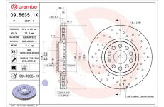 Brzdový kotúč BREMBO 09.B635.1X