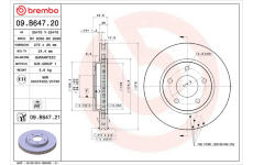 Brzdový kotouč BREMBO 09.B647.20