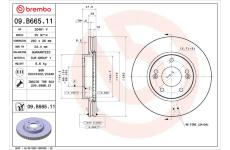 Brzdový kotouč BREMBO 09.B665.11