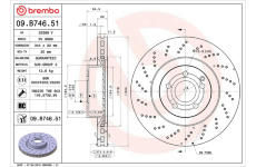 Brzdový kotúč BREMBO 09.B746.51