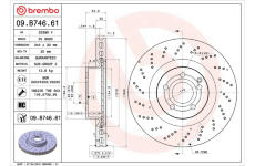 Brzdový kotouč BREMBO 09.B746.61