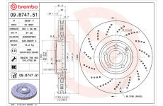 Brzdový kotouč BREMBO 09.B747.51