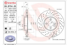 Brzdový kotouč BREMBO 09.B754.21