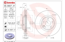 Brzdový kotouč BREMBO 09.B807.41