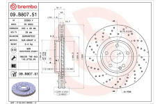 Brzdový kotouč BREMBO 09.B807.51