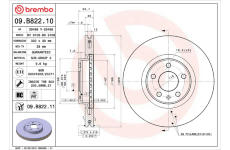 Brzdový kotouč BREMBO 09.B822.11