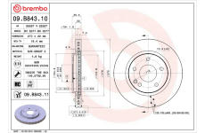 Brzdový kotouč BREMBO 09.B843.11