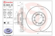 Brzdový kotúč BREMBO 09.B845.20