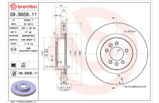 Brzdový kotúč BREMBO 09.B858.11