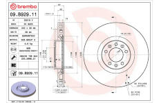 Brzdový kotúč BREMBO 09.B929.11