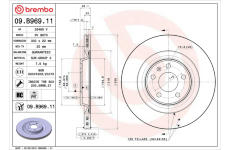 Brzdový kotouč BREMBO 09.B969.11