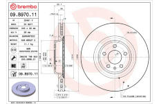 Brzdový kotouč BREMBO 09.B970.11