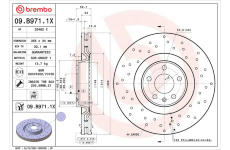 Brzdový kotouč BREMBO 09.B971.1X