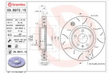 Brzdový kotouč BREMBO 09.B972.1S