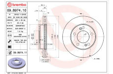 Brzdový kotouč BREMBO 09.B974.11