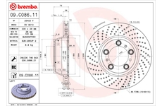 Brzdový kotouč BREMBO 09.C086.11