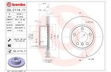 Brzdový kotouč BREMBO 09.C114.11