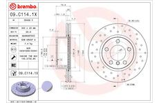 Brzdový kotouč BREMBO 09.C114.1X