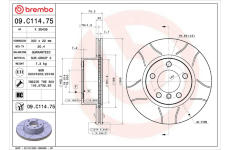 Brzdový kotouč BREMBO 09.C114.75