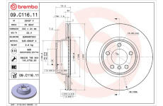 Brzdový kotúč BREMBO 09.C116.11