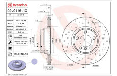 Brzdový kotouč BREMBO 09.C116.1X