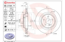 Brzdový kotouč BREMBO 09.C134.11