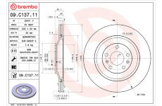 Brzdový kotúč BREMBO 09.C137.11