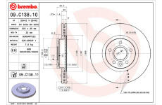 Brzdový kotouč BREMBO 09.C138.11