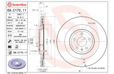 Brzdový kotouč BREMBO 09.C170.11