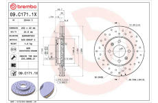 Brzdový kotouč BREMBO 09.C171.1X