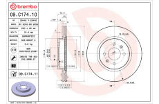 Brzdový kotouč BREMBO 09.C174.11