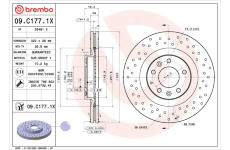 Brzdový kotúč BREMBO 09.C177.1X