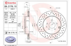 Brzdový kotouč BREMBO 09.C178.1X