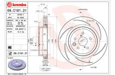 Brzdový kotouč BREMBO 09.C181.21