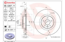 Brzdový kotouč BREMBO 09.C207.11