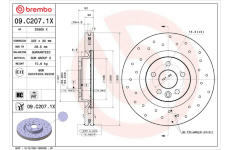Brzdový kotúč BREMBO 09.C207.1X