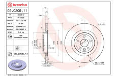 Brzdový kotouč BREMBO 09.C209.11