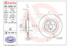 Brzdový kotouč BREMBO 09.C209.21